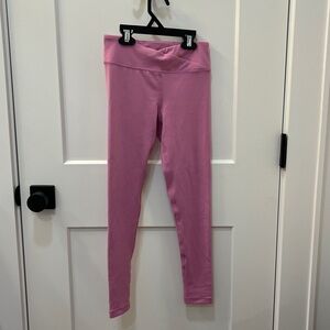 90 Degree By Reflex Lux Girls Pink Mauve Dance Yoga Running Leggings, Size S 7-8